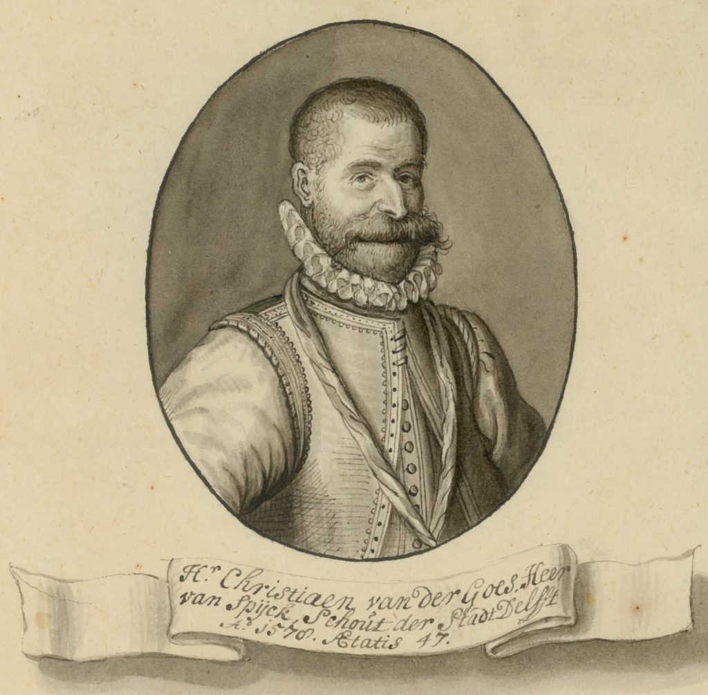 Anoniem en ongedateerd portret van Christiaen van der Goes op 47-jarige leeftijd (TMS 75219)