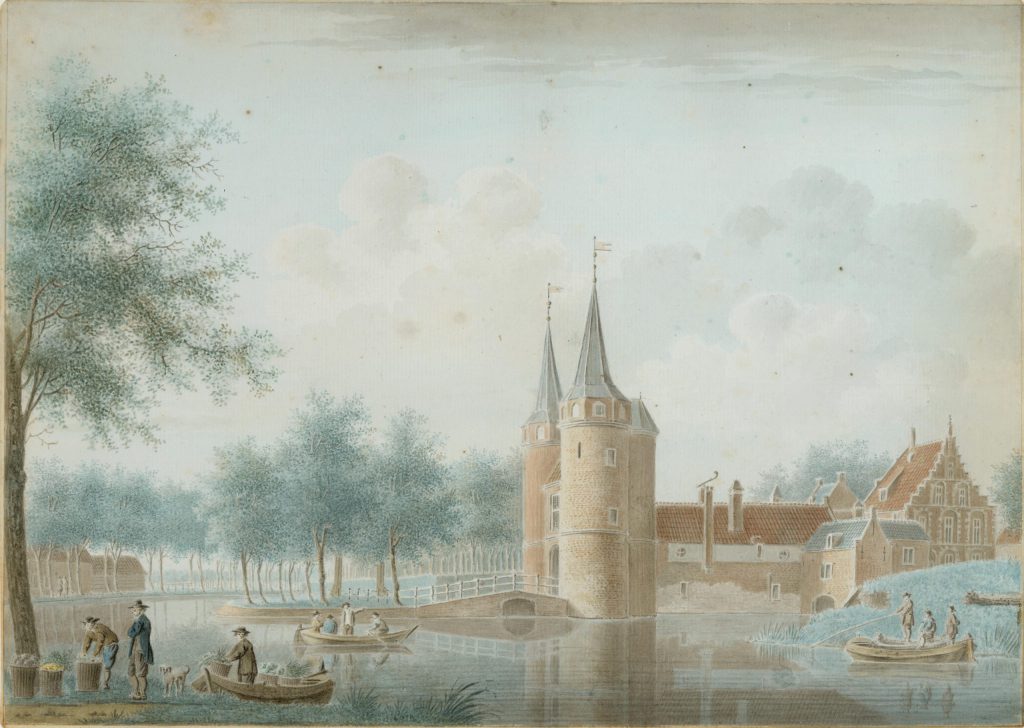 Tekening van de Oostpoort door Isaac van Ketweg, c. 1760 (TMS 58638)
