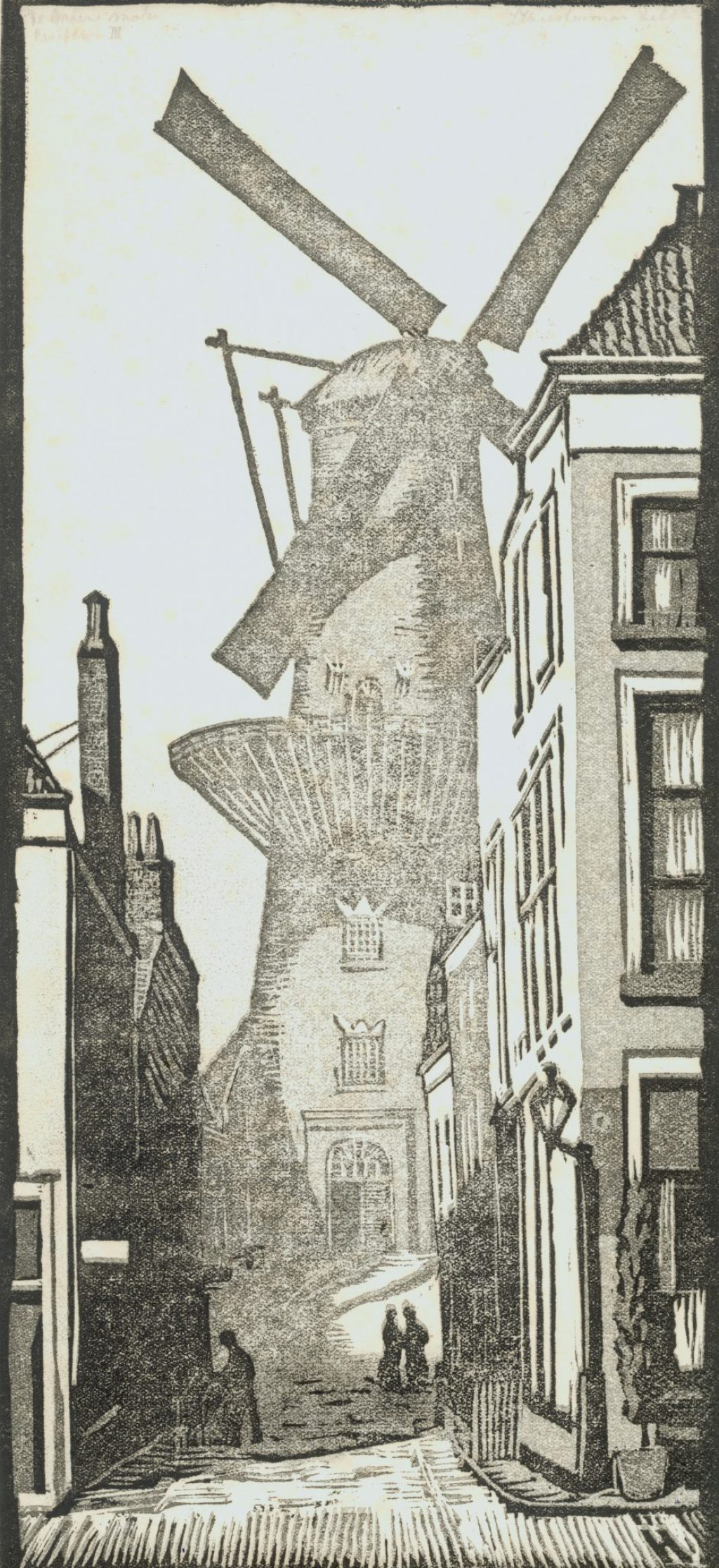 Jan Heesterman, Diverse afdrukken van eenzelfde linosnede van de Groenmolen, 1920 (TMS 68224)