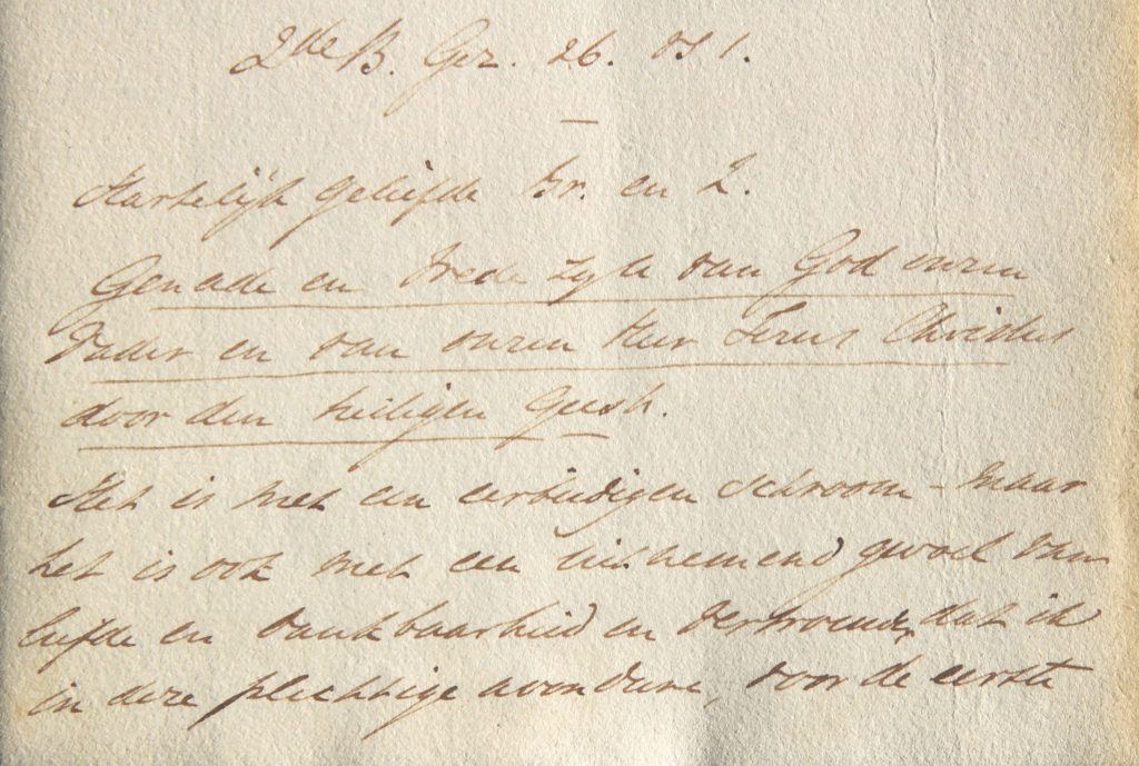 Eerste preek van P.A. de Génestet, 1852 (Archief 455, inv.nr 333.1)