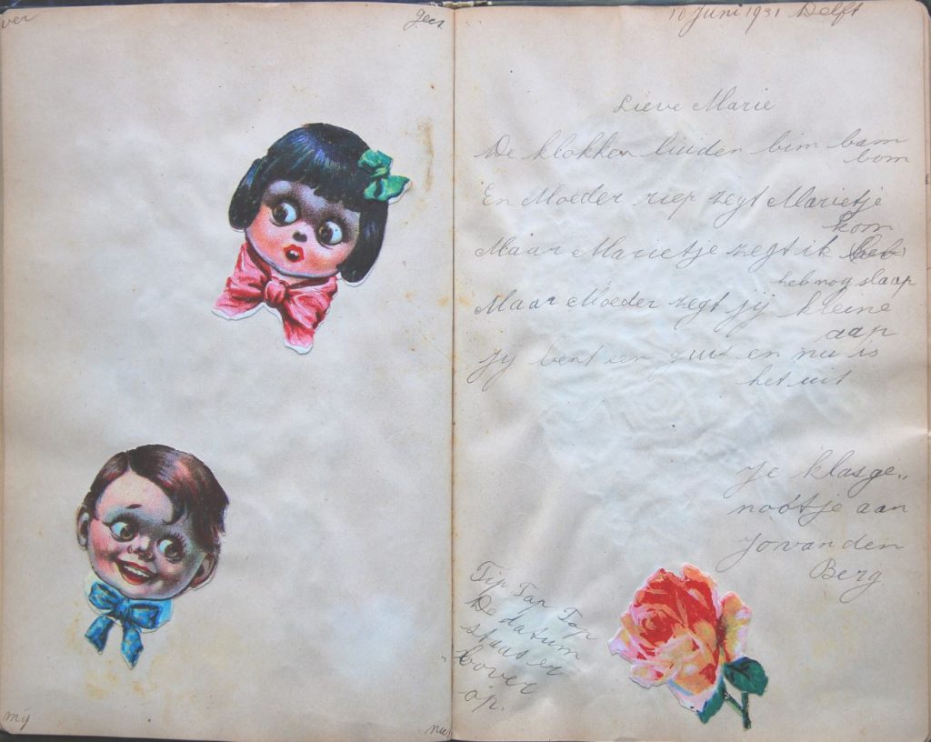 Poëziealbum van Marie van Velzen, ca. 1930 (Archief 598, inv.nr 912)